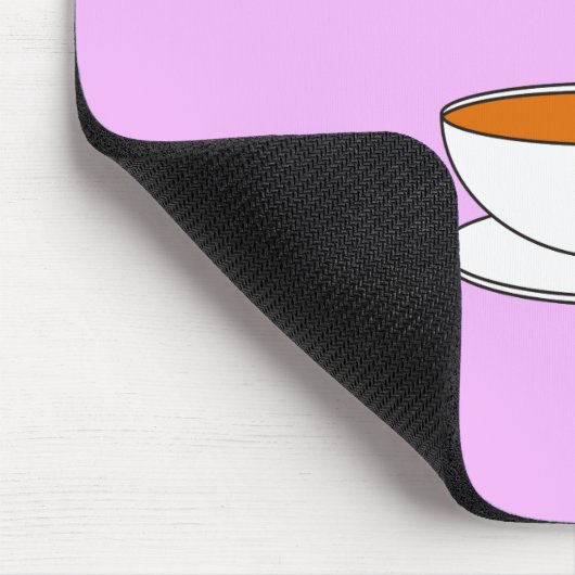 なぜならhappyお茶のスローガン、日本のスタイルカップ マウスパッド (コーナー)