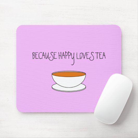 なぜならhappyお茶のスローガン、日本のスタイルカップ マウスパッド (マウス)