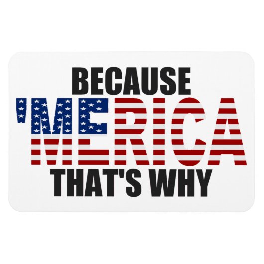 なぜなら'MERICA That Why Premium Flexi Magnet マグネット (横)
