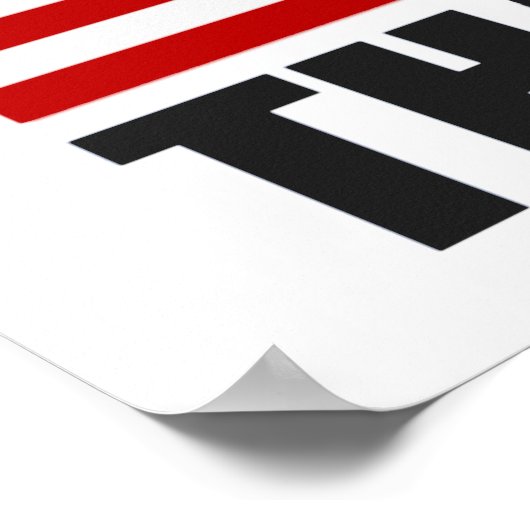 なぜなら'MERICA THAT WHY US Flag Poster (large) ポスター (角)