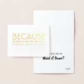 なぜならSane保は- Bridesmaidおもしろい Proposal 箔カード (ディスプレー)