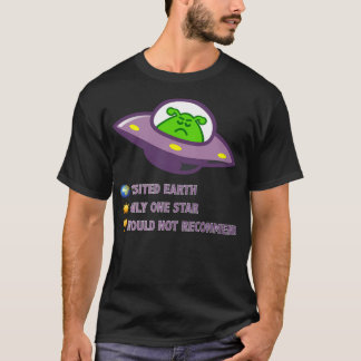 なぜエイリアンが地球を訪れない Tシャツ