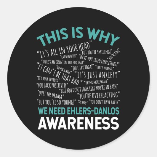 なぜエラーズ – ダロス症候群が必要なのか認識度 ラウンドシール (正面)