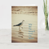 なぜカモメはビーチを渡った？誕生日カード カード (正面)