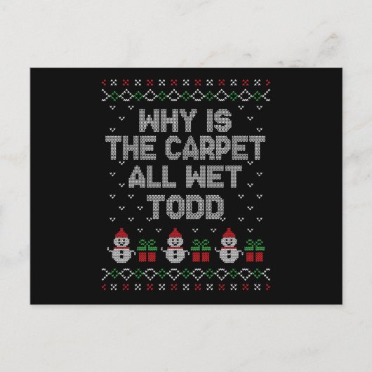 なぜカーペットが濡れているの? ポストカード (正面)