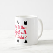 なぜカーペットが濡れてるの?コーヒーマグ コーヒーマグカップ (正面右)