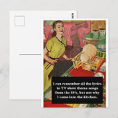 なぜキッチンに入ったのか思い出せない ヴィンテージ ユニーク ポストカード (正面/裏面)