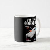 なぜコーンホールで負けるのか コーヒーマグカップ (正面右)