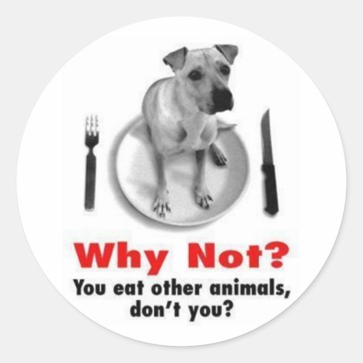 なぜダメなの？（ステッカーのバージョン） ラウンドシール (正面)