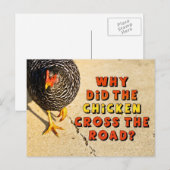なぜチキンは道を渡った？ ポストカード (正面/裏面)