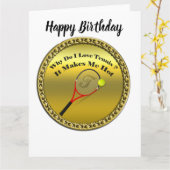 なぜテニスが好きなのか。暑くなる(金ゴールド) カード (黄色い花)