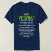 なぜビーガンベジタリアンVeganism植物ベースのダイエット Tシャツ (デザイン正面)