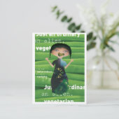 なぜベジタリアン ポストカード (スタンド正面)