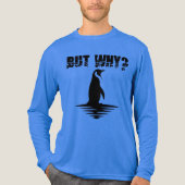 なぜペンギン?ペンギンの歩行グラフィック トライブレンドTシャツ (正面)