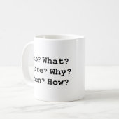 なぜ何が何なのか コーヒーマグカップ (正面左)