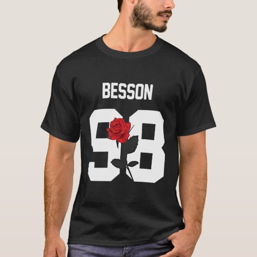 なぜ商品を私たちは赤いバラCorbyn Bessonしない Tシャツ (正面)