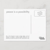 なぜ平和でないのかはがきでスペインのす。 ポストカード (裏面)