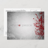 なぜ平和でないのか？英語のはがき ポストカード (正面/裏面)