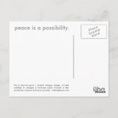 なぜ平和でないのか？英語のはがき ポストカード (裏面)