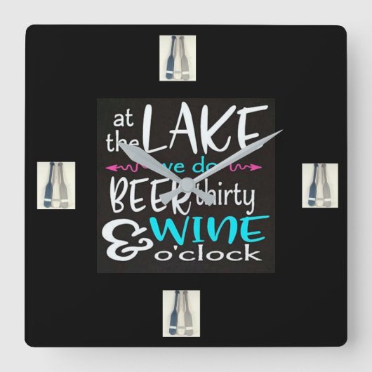 なぜ我々は湖の時**に住んでい** スクエア壁時計 (正面)