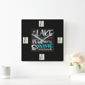 なぜ我々は湖の時**に住んでい** スクエア壁時計 (ホーム)