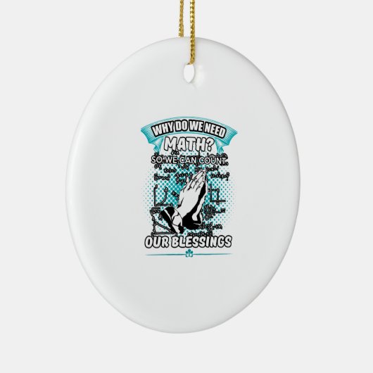 なぜ数学が必要なのか我々の恵みを数える セラミックオーナメント (右)