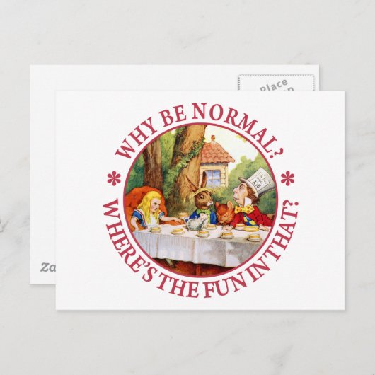 なぜ普通なの？その中のおもしろいは？ ポストカード (正面/裏面)