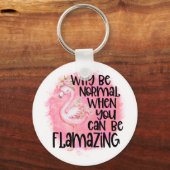 なぜ正常なフラミンゴなのか キーホルダー (正面)