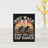 なぜ歩く時にタップダンスおもしろいタップ踊り カード (黄色い花)