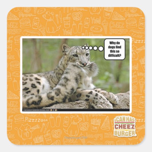 なぜ犬は難しいと思う? スクエアシール (正面)