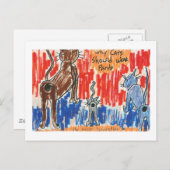 なぜ猫は衣服 ポストカード (正面/裏面)