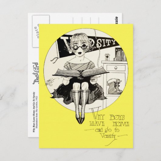 なぜ男の離れ子は家に戻って大学に行く ポストカード (正面/裏面)