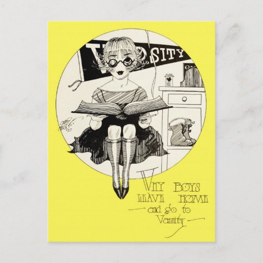 なぜ男の離れ子は家に戻って大学に行く ポストカード (正面)