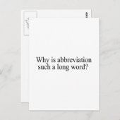 なぜ省略形はこんなに長い単語なのか ポストカード (正面/裏面)