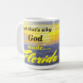 なぜ神はフロリダの海波マグカップを作った コーヒーマグカップ (正面左)