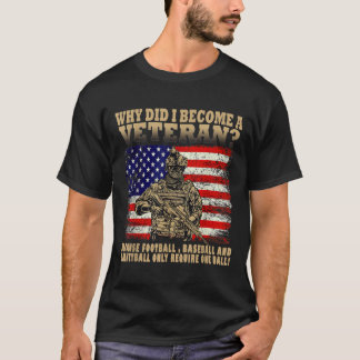 なぜ私が退役軍人になったの？米国国旗の退役軍人 Tシャツ