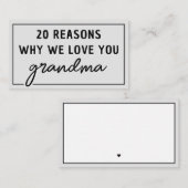 なぜ私たちはあなたの祖母を愛する可愛い ノートカード (正面/裏面)