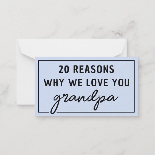 なぜ私たちはおじいちゃんを愛してるのかわいいのか ノートカード (正面)