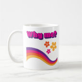 なぜ私の引用文カラフルが花文字を行はっきりしたう コーヒーマグカップ (左)