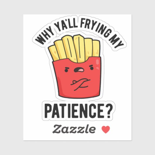 なぜ私の忍耐をフライおもしろいパン シール (シート)