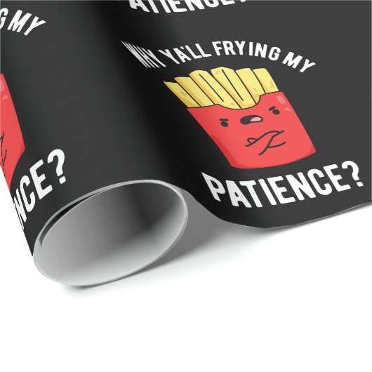 なぜ私の忍耐強さを揚げるパン暗いBG ラッピングペーパー (ロールコーナー)