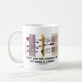 なぜ私の棒及び円錐形を凝視していますか。 コーヒーマグカップ (左)