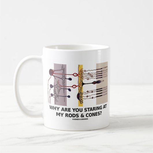 なぜ私の棒及び円錐形を凝視していますか。 コーヒーマグカップ (左)