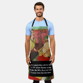 なぜ私はキッ来チヴィンテージに入ったおもしろい エプロン (着用した状態)