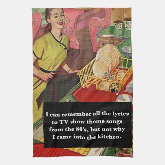 なぜ私はキッ来チヴィンテージに入ったおもしろい キッチンタオル (縦)