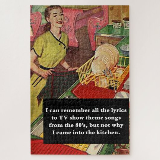 なぜ私はキッ来チヴィンテージに入ったおもしろい ジグソーパズル (縦)