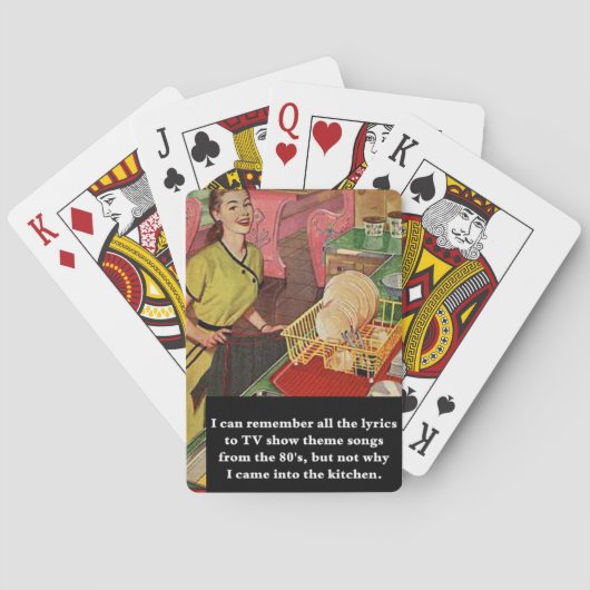 なぜ私はキッ来チヴィンテージに入ったおもしろい トランプ (裏面)