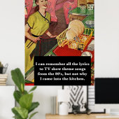 なぜ私はキッ来チヴィンテージに入ったおもしろい ポスター (ホームオフィス)