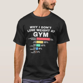 なぜ私は体重を落とせないのか おもしろジムチャート ユーモア Tシャツ