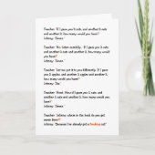 なぜ私は数学の先生おもしろいおたくユーモアのジョークが好きでない シーズンカード (正面)